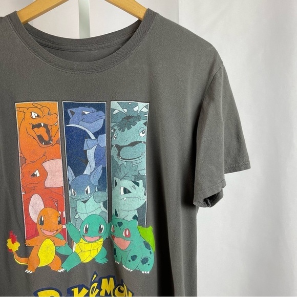 Pokemon Large Charmander Squirtle Bulbasaur Crewneck Graphic Shirt Colorful 80's - Picture 5 of 5